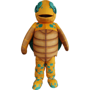कस्टम वयस्क आकार के कार्टून अद्भुत चरित्र मॉडल भूरे रंग के कछुए की मस्कट वेशभूषा में आपका स्वागत है - Product Image 1