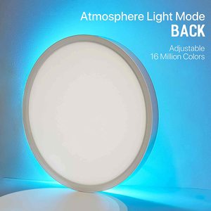 Phòng ngủ phòng khách hình tròn tuya Wifi 24W RGB màu sắc thông minh đèn <span class=keywords><strong>Led</strong></span> trần đèn bề mặt gắn phòng ngủ ánh sáng - Product Image 5