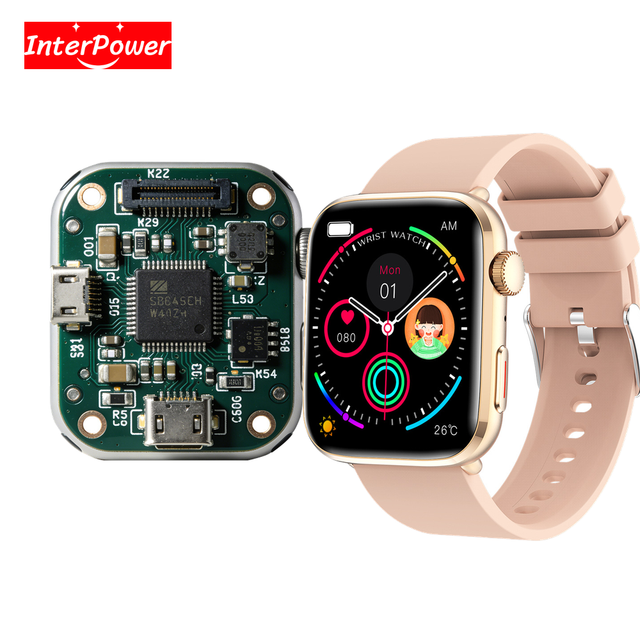 Smart Watch PCBA Solution  Call Heart Rate SpO2 Temp Health Monitor Sports Watch Motherboard Custom