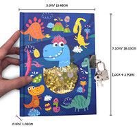 Diario para niños con cerradura para niños 160 páginas forradas Cuaderno secreto A5 para niños Diario para niños Regalos