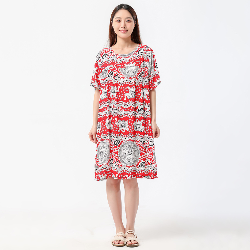 Order Online Dress With Elephant Print Satin Wrap Design | Alibaba.com