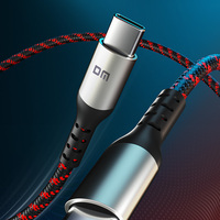 DM 65W Carga rápida Tipo C a Tipo C Cable SL028 con chaqueta de nylon para uso de cámara y computadora