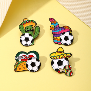 Épingles en émail de football 2026 États-Unis Canada Mexique, badge de l'équipe nationale, épingle de revers pour les supporters de football, souvenir de stade - Product Image 5