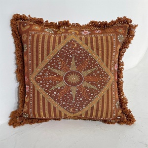 2024 Phong Cách Mới Tùy Chỉnh Tấm Thảm Gối Với 5Cm Tua Sofa Đệm Bìa 45*45Cm Hoa Hướng Dương Mô Hình - Product Image 3