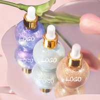 Nouvel arrivage Logo personnalisé Marque privée Fairy Shimmer Liquid Highlight Surligneur étanche à l'huile chatoyante pour le corps et le visage