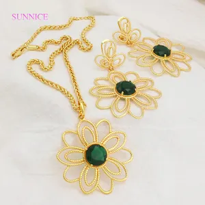 Sunnice 2023 Beautiful Jewelry Wholesale Women Italy Gift 18k Gold plated Engagement Fine Necklaces Pendant