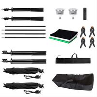 Kit d'éclairage photo professionnel en alliage d'aluminium avec boîte à lumière LED de qualité supérieure, support de toile de fond 2 x 3 m pour diffusion en direct et éclairage d'appoint