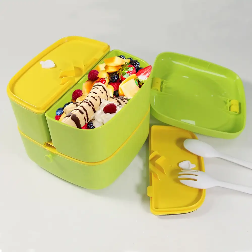 2022 Nieuwe Collectie Onze Plaats Beste Food-Grade Plastic Microwavable 3 Onderdelen Ruimte Jam Kids Voedsel Lunchbox