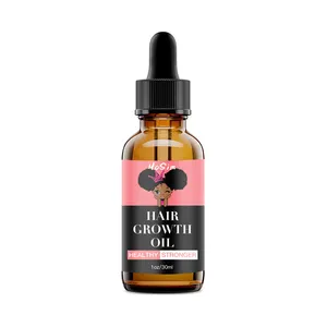 Hair Growth Oil Organic Natural Ingredients Ginger Thicker Stronger Health Private Label Hair Growth Serum