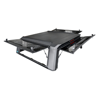 Toit de camionnette en acier léger imperméable Tundra, avec serrure, rangement de cargaison en aluminium, auvent de lit de camionnette avec 3 portes ouvrables