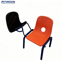 Chaise en polypropylène durable et sécuritaire pour les enfants, avec tablette d'écriture, empilable, pour la maternelle, les élèves du primaire et les salles de classe