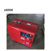 Leiser Dieselgenerator, Rot, Offener Rahmen, Tragbar, Hochwertig, 220V 50/60Hz, Fernbedienung/Autostart, 7-10kW, Einphasig, für den Heimgebrauch