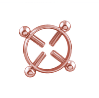 Anneaux de piercing en acier inoxydable avec zircon, boucles de téton réglables, boucles de tragus à vis, cadeau de mariage pour enfants
