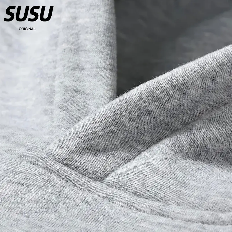 SUSU peso pesado ajustado sudaderas con capucha de gran tamaño personalizado 500gsm lavado con ácido esencial hoodiec Premium Sudadera con capucha fabricantes puff impresión