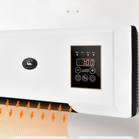 Radiateur Électrique Mural Double Fonction, Protection Surchauffe, Construction Plastique, Souffleur d'Air Chaud/Froid pour Salle de Bain