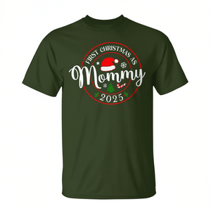 T-shirt pour la première Noël en tant que maman 2025, chemise de fête assortie pour la famille - Product Image 2