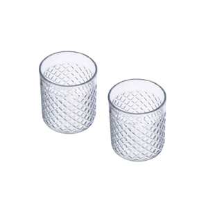 Gobelet en plastique transparent moderne HALO, gobelet texturé réutilisable pour la maison, la cuisine, le restaurant, l'hôtel, la salle à manger - Product Image 3