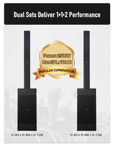 Système de haut-parleurs colonne actifs L-solution Huge Series 2500w Spl140db avec audio haute résolution, son professionnel 3 canaux - Product Image 6