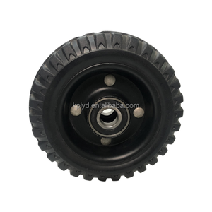 Rodas de Borracha Sólida de 6 Polegadas para Uso Industrial, Rodízios Montados na Lateral para Carrinhos de Ferramentas - Product Image 3