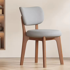 Silla de Comedor de Madera Maciza con Respaldo Suave, Portátil, Cómoda, Diseño Moderno, Muebles de Comedor de Lujo Ligero para el Hogar - Product Image 2