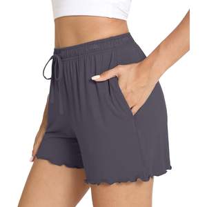 Pantalones Cortos de Dormir de Viscosa de Bambú Personalizados para Mujer, Pantalones de Pijama Suaves, Tallas S-XXL, Ropa Casual - Product Image 1