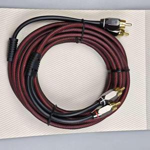 Cable de Audio Trenzado de Nailon Macho a Macho, Conector Chapado en Oro, Cable de Interconexión RCA Estéreo HIFI para Amplificador de Coche - Product Image 4