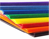 Tablero hueco de PP de 4X8 pies, lámina corrugada de plástico, tablero Coroplast, láminas corrugadas de plástico, lámina de plástico PP