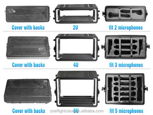 <span class=keywords><strong>2U</strong></span> nhựa <span class=keywords><strong>Rack</strong></span> trường hợp nông 17 "Độ sâu 19" Rackmount trường hợp chuyến bay xách tay mang kín nước ODM Microphone khoang - Product Image 3