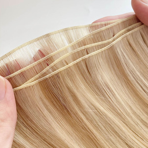 Extension per capelli invisibili in capelli umani europei vergini castani autunnali, a doppia trama, nuovo design, grezzi e senza cuciture - Product Image 3