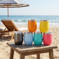 Mug en forme d'œuf personnalisable de 12 oz, gobelet thermolaqué pour café, vin, bière, lait, thé, avec couvercle sans BPA, idéal pour les fêtes et le bureau