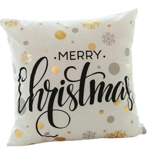Decorazioni Natalizie per la Casa Federa in Cotone e Lino 45x45cm <span class=keywords><strong>Buon</strong></span> <span class=keywords><strong>Natale</strong></span> Decorazioni Natalizie Regali per Capodanno Felice - Product Image 1