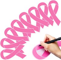 Grands rubans en papier Ruban de cancer du sein Articles de collecte de fonds Accessoires de sensibilisation au cancer du sein pour les découpes de dons pour les femmes