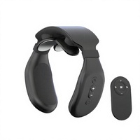 Masseur de cou chauffant intelligent, appareil de massage du cou sans fil portable avec télécommande TENS Pulse pour le bureau, les voyages et la maison