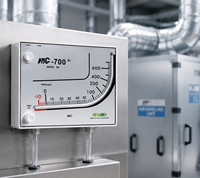 Manomètre différentiel à tube incliné pour salle de purification MC700 MARK II, manomètre différentiel à huile rouge