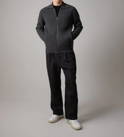 Haut de gamme Boutique tricoté Cardigan Version pour jeunes hommes personnalisé couleur correspondant pull décontracté manteau automne nouveau Style