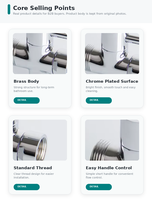Bras de douche moderne réglable à 3 voies en acier inoxydable G1/2 G7/8, chromé, installation facile, kits de douche pour salle de bain