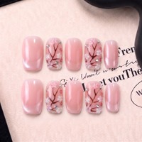 Ongles à presser en acrylique PMMA faits main, courbes 3D, carrés 2.0, marque personnalisée, étiquette privée, couverture complète, 10 pièces