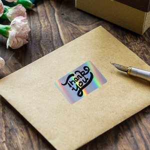 Etiqueta térmica holográfica lisa customizável do laser etiqueta de prata adesiva personalizada para desenhos animados para imprimir - Product Image 4