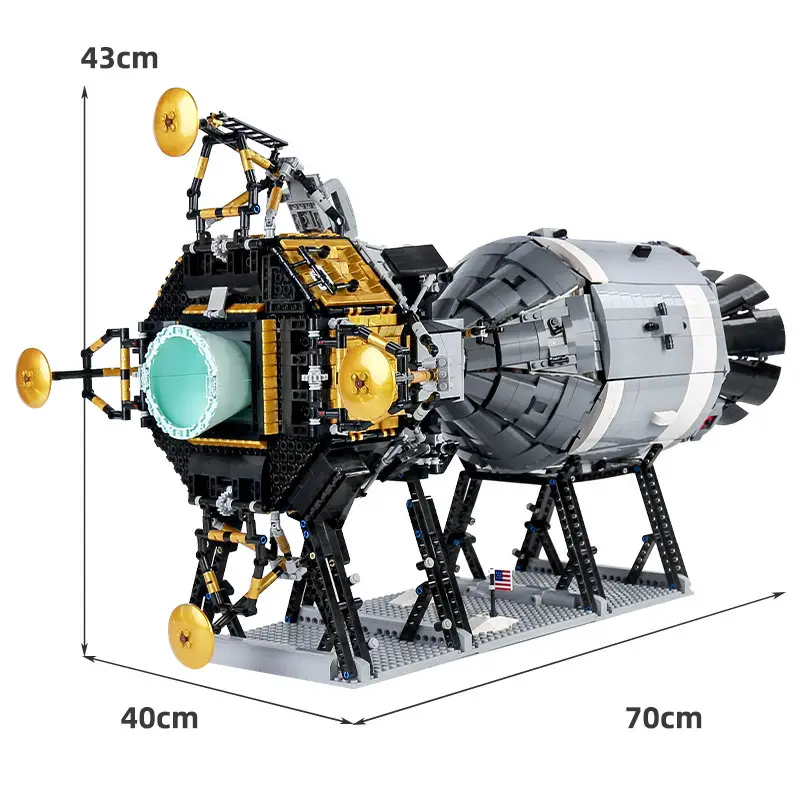 Mould King 21006 Star Plan Toys APOLLO11 Spacecraft Model Assemble Brick Building Block Set Kid Gift Education Legoi Technic