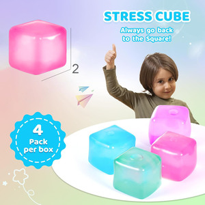 Cubo de Hielo Azul Antiestrés, Cubo Sensorial, Juguetes Blandos, Copos de Nieve, Bola de Azúcar para Apretar, para Niños y Niñas - Product Image 2