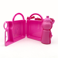 Boîte à lunch carrée pour enfants Utop, écologique, sans BPA, avec contenants, cuillère, couvercle en plastique, utilisable au micro-ondes