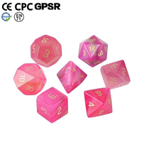 Dés en pierre d'agate rose uniques, vente en gros, dés polyédriques en vrac pour jeux de rôle (DND)