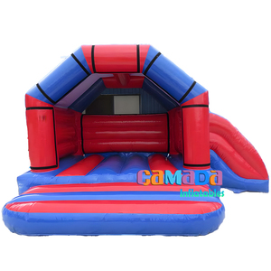 Pequeños castillos hinchables inflables con tobogán para niños Jumping Bouncer House Combo con payasos - Product Image 6