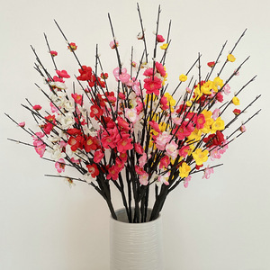Fleur de prunier artificielle Suzume II, 96 cm de haut, arrangement au sol, décoration de mariage et de maison, rouge, rose, blanc, jaune - Product Image 3
