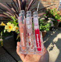 Tube de gloss à lèvres rond transparent, emballage transparent, contenants vides pour gloss à lèvres