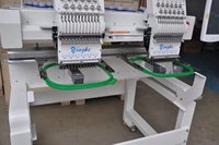 Machine à Broder YH 1202 Vente Chaude, 2 Têtes, 12 Aiguilles, Automatique et Informatisée, pour Casquettes/Plat/Vêtements, Double, Fabriquée en Chine