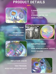 ลูกบอลกระจกเป่าลมพีวีซีสีเงินขนาดยักษ์สำหรับตกแต่งทรงกลมลูกโป่งโครเมี่ยม - Product Image 4