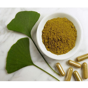 Extrait de Ginkgo Biloba 24% Flavones en poudre testé HPLC, poudre de feuilles végétales, ingrédient végétal naturel pour complément alimentaire - Product Image 2