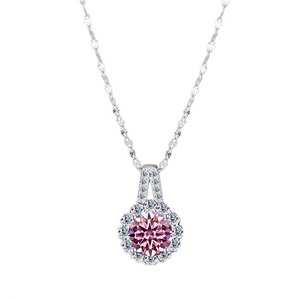 Collar de Plata de Ley S925 con Moissanita en Forma de Girasol para Mujer, Colgante Redondo, <span class=keywords><strong>Minimalista</strong></span> y de Alta Gama, Combinable con Todo, Gran Venta - Product Image 5