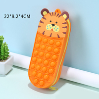 Trousse à crayons en silicone à bulles en forme d'animal de dessin animé, la plus vendue, pour l'école, mignonne, pour enfants
